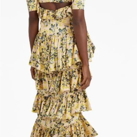 Cinq a Sept Elenora Off Shoulder Cascading Ruffle Dress - Picture 5 of 12